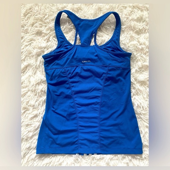 Adidas Climacool Racerback Tank Top. Built in Bra. White Stripe Accent. Size S - Picture 2 of 8